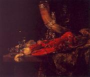 Willem Kalf Still Life with Lobster, Drinking Horn and Glasses China oil painting reproduction